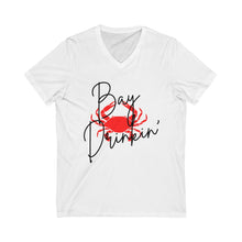 Load image into Gallery viewer, Bay Drinkin Unisex Jersey Short Sleeve V-Neck Tee