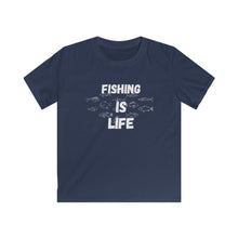 Load image into Gallery viewer, Fishing is Life Kids Softstyle Tee - Multiple Colors Available
