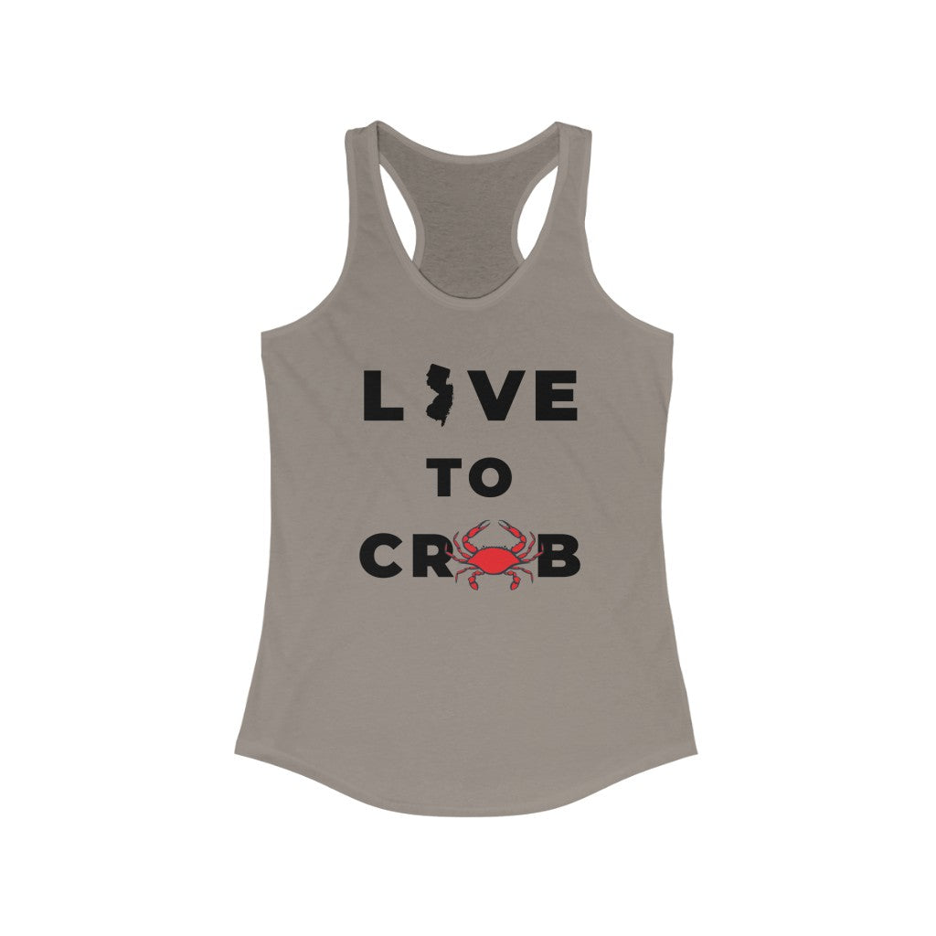 Live to Crab Women's Ideal Racerback Tank