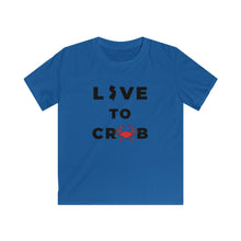 Load image into Gallery viewer, Live to Crab Kids Softstyle Tee - Multiple Colors Available
