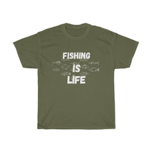 Load image into Gallery viewer, Fishing is Life Unisex Heavy Cotton Tee - Multiple Colors Available
