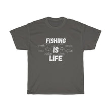 Load image into Gallery viewer, Fishing is Life Unisex Heavy Cotton Tee - Multiple Colors Available
