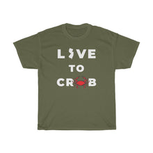 Load image into Gallery viewer, Live to Crab Unisex Heavy Cotton Tee - Multiple Colors Available
