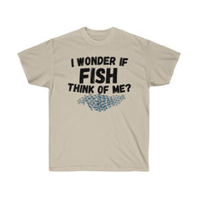 Load image into Gallery viewer, I Wonder if Fish Think Of Me? Unisex Ultra Cotton Tee
