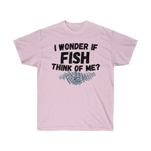 Load image into Gallery viewer, I Wonder if Fish Think Of Me? Unisex Ultra Cotton Tee
