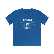 Load image into Gallery viewer, Fishing is Life Kids Softstyle Tee - Multiple Colors Available
