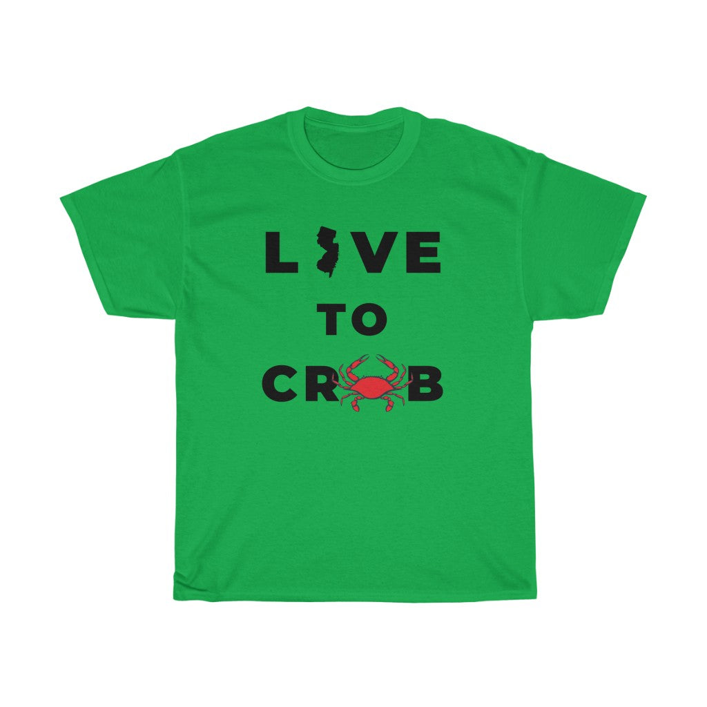 Live to Crab Unisex Heavy Cotton Tee - Multiple Colors Available