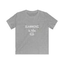 Load image into Gallery viewer, Clamming is Life Kids Softstyle Tee - Multiple Colors Available
