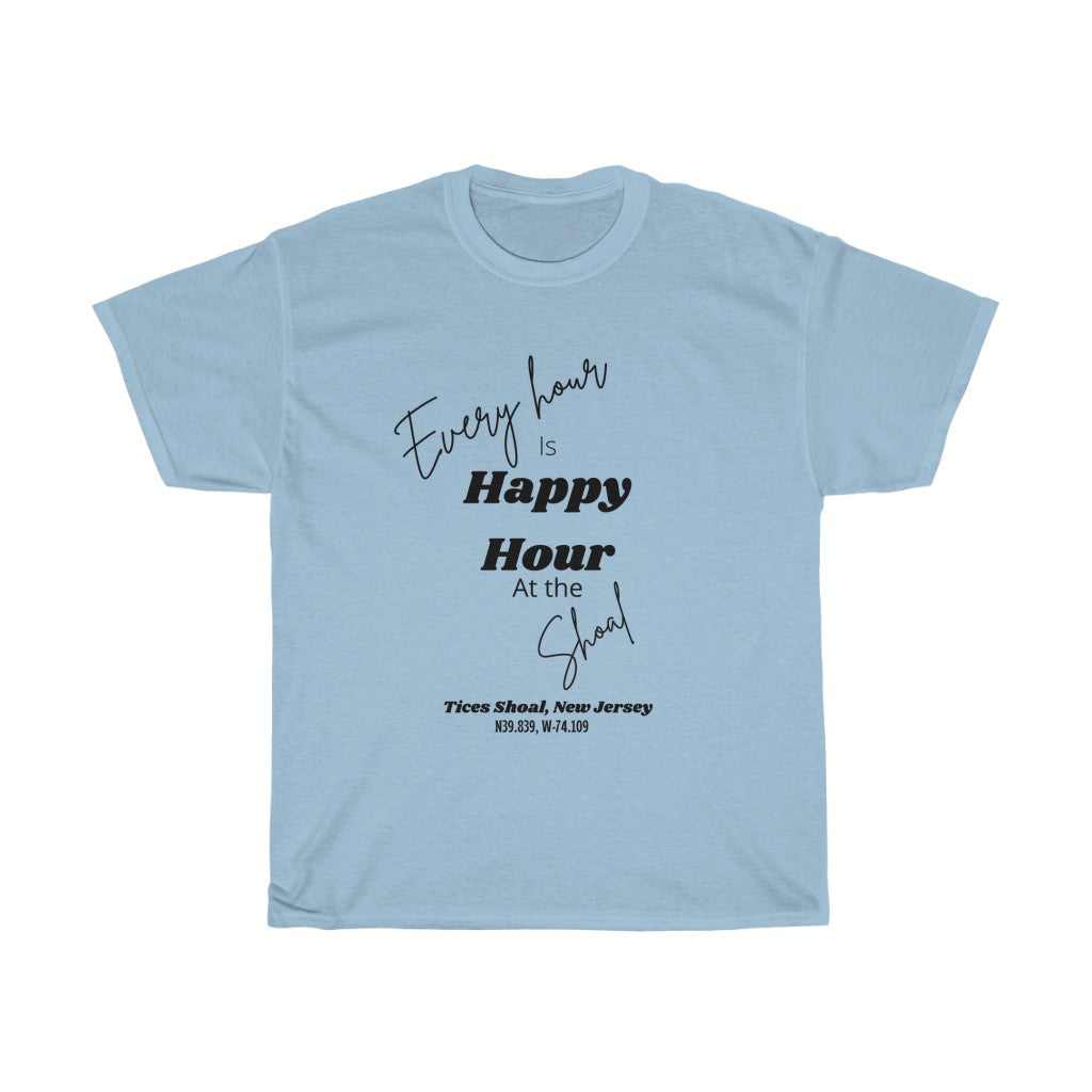 Every Hour is Happy Hour at Tices Shoal Unisex Heavy Cotton Tee - Multiple Colors Available