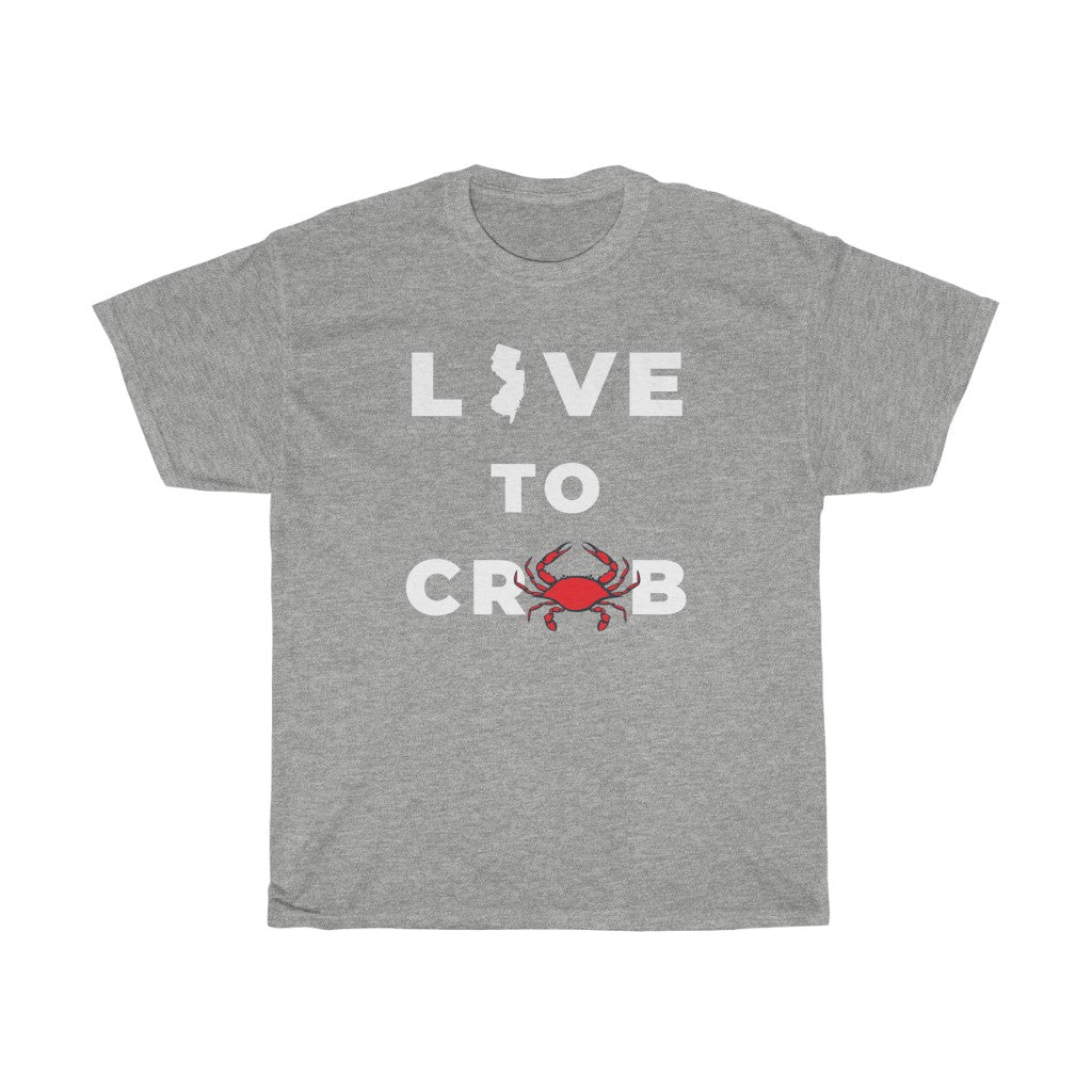 Live to Crab Unisex Heavy Cotton Tee - Multiple Colors Available