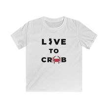 Load image into Gallery viewer, Live to Crab Kids Softstyle Tee - Multiple Colors Available
